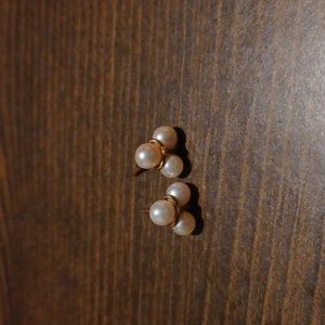Pearl gold earrings